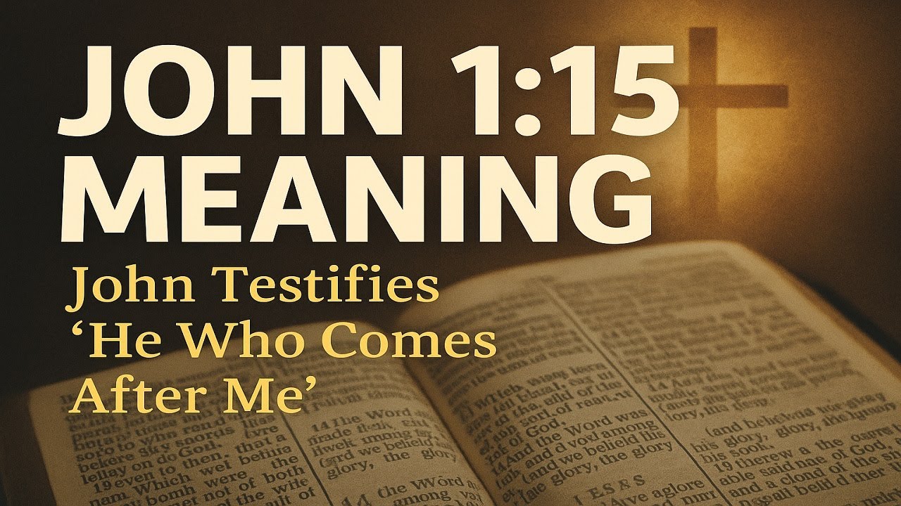 John 1:15 Meaning: John Testifies ‘He Who Comes After Me’
