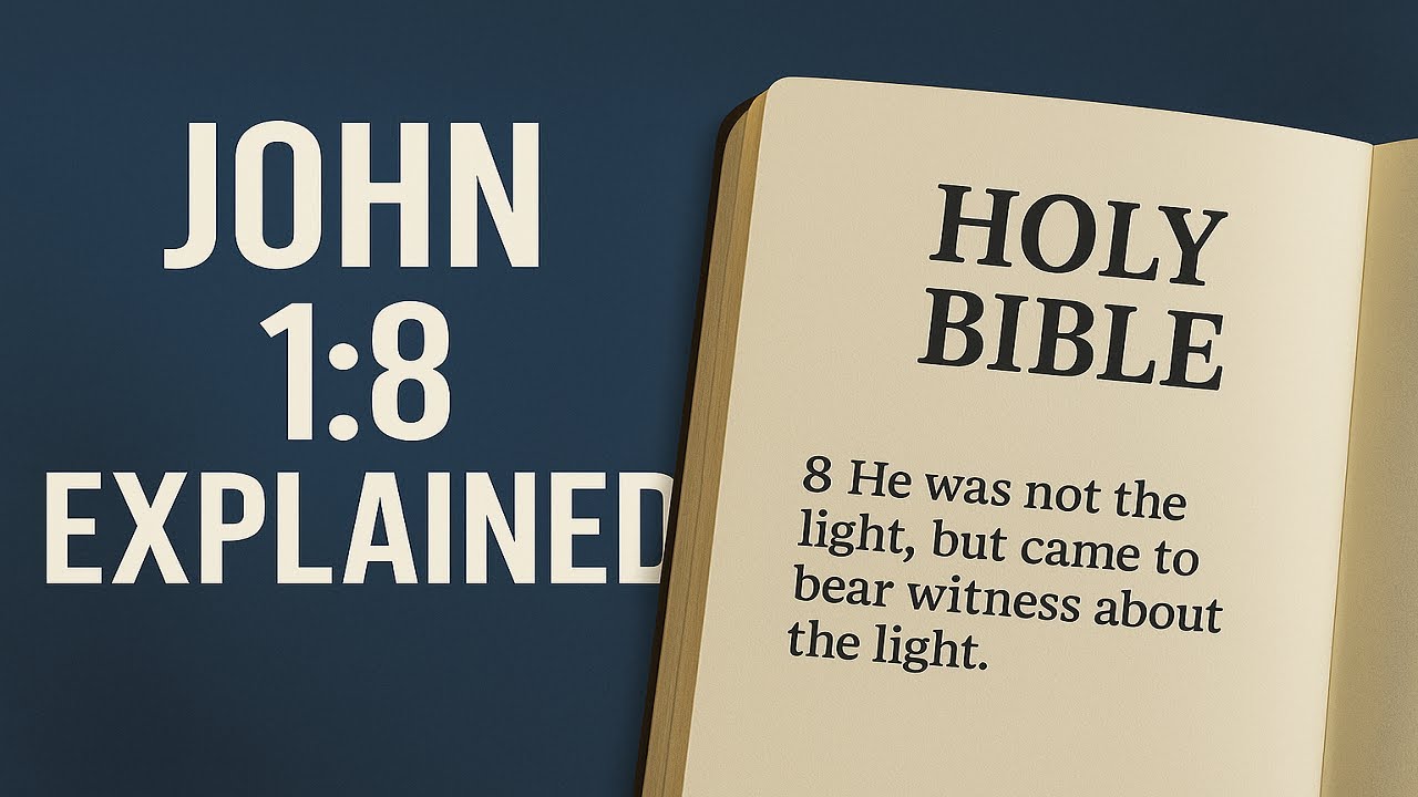 John 1:8 Explained: John Was Not the Light, But a Witness