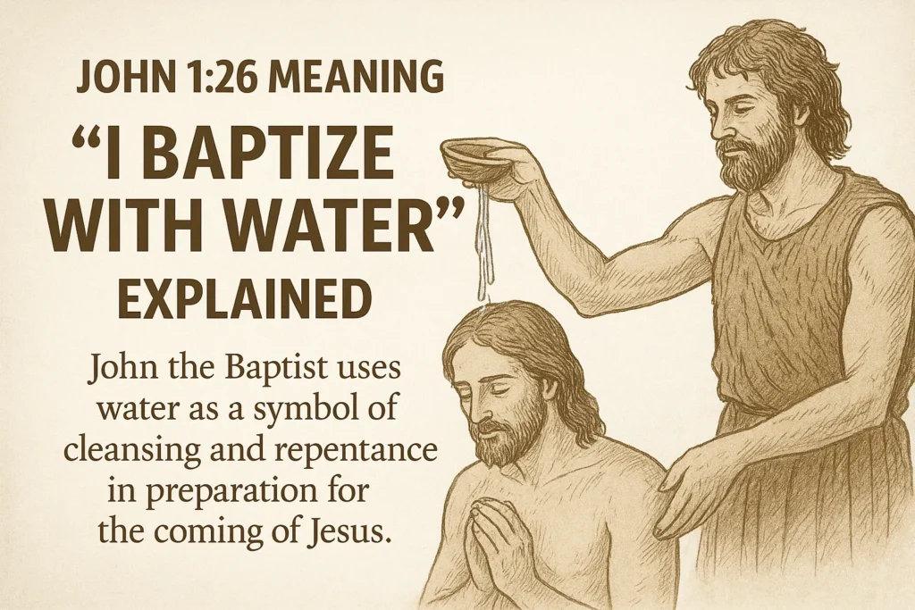 John 1:26 Meaning: ‘I Baptize with Water’ Explained John 1-26 Meaning I Baptize with Water Explained