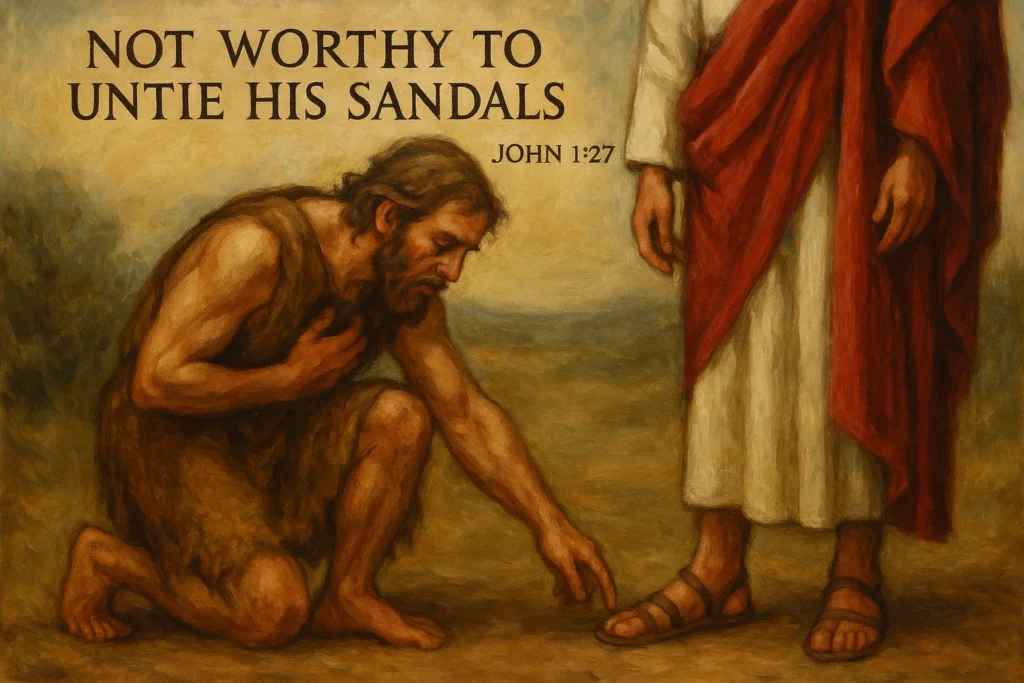 John 1:27 Meaning: Not Worthy to Untie His Sandals John 1-27 Not Worthy to Untie His Sandals