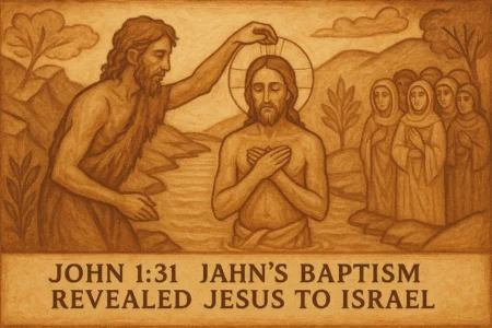 John 1:31 Meaning: John’s Baptism Revealed Jesus to Israel John 1-31 Johns Baptism Revealed Jesus to Israel