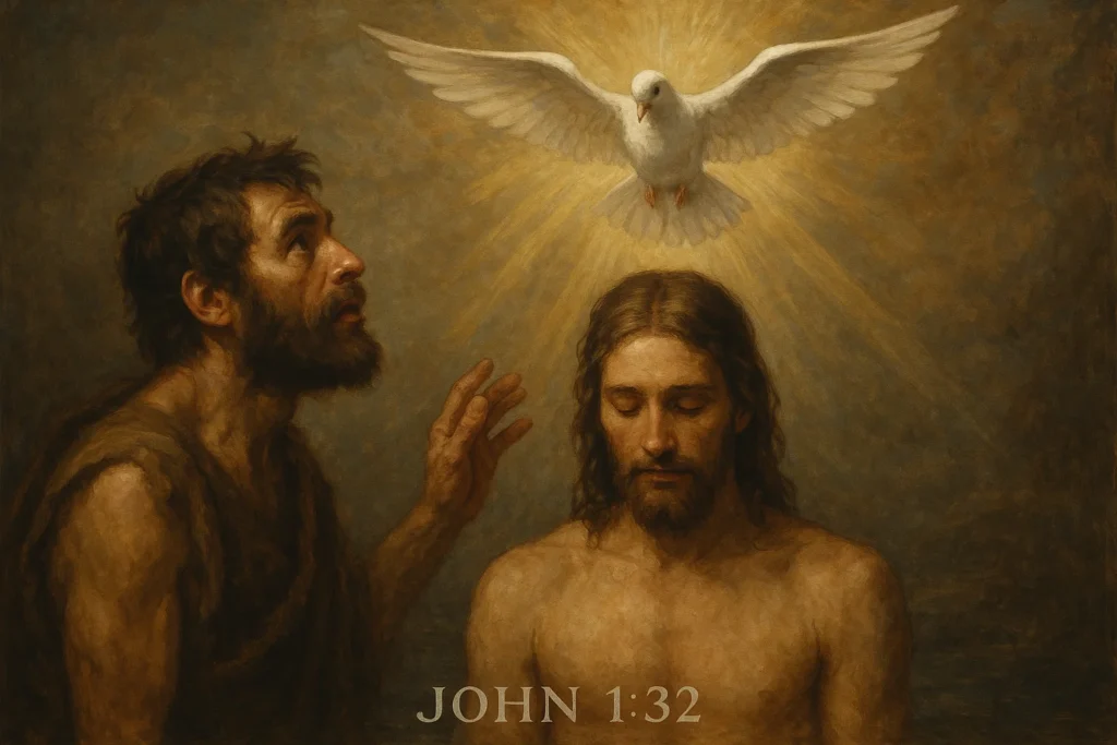 John 1:32 Commentary: The Spirit Descending as a Dove John 1-32 The Spirit Descending as a Dove